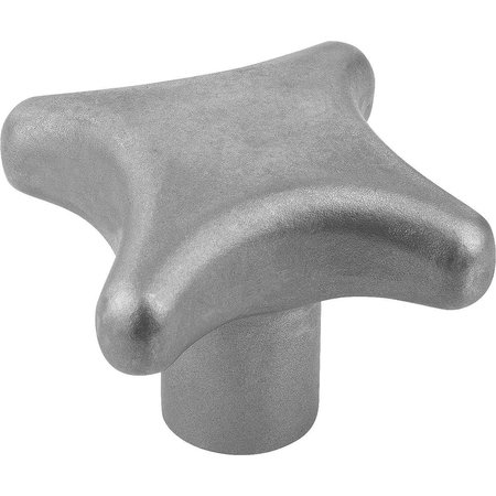 KIPP Palm Grip To DIN6335 D=M08 D1=40 H=26, Form:E, Stainless Steel Blasted K0146.5040083